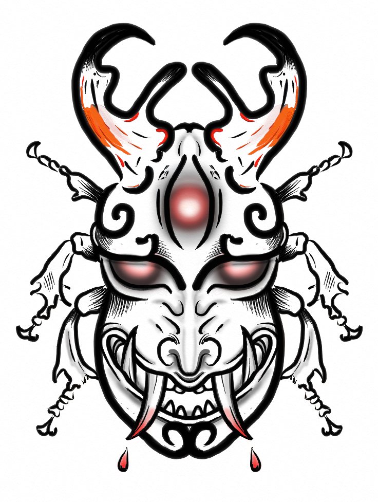 Japanese inspired beetle mask.
