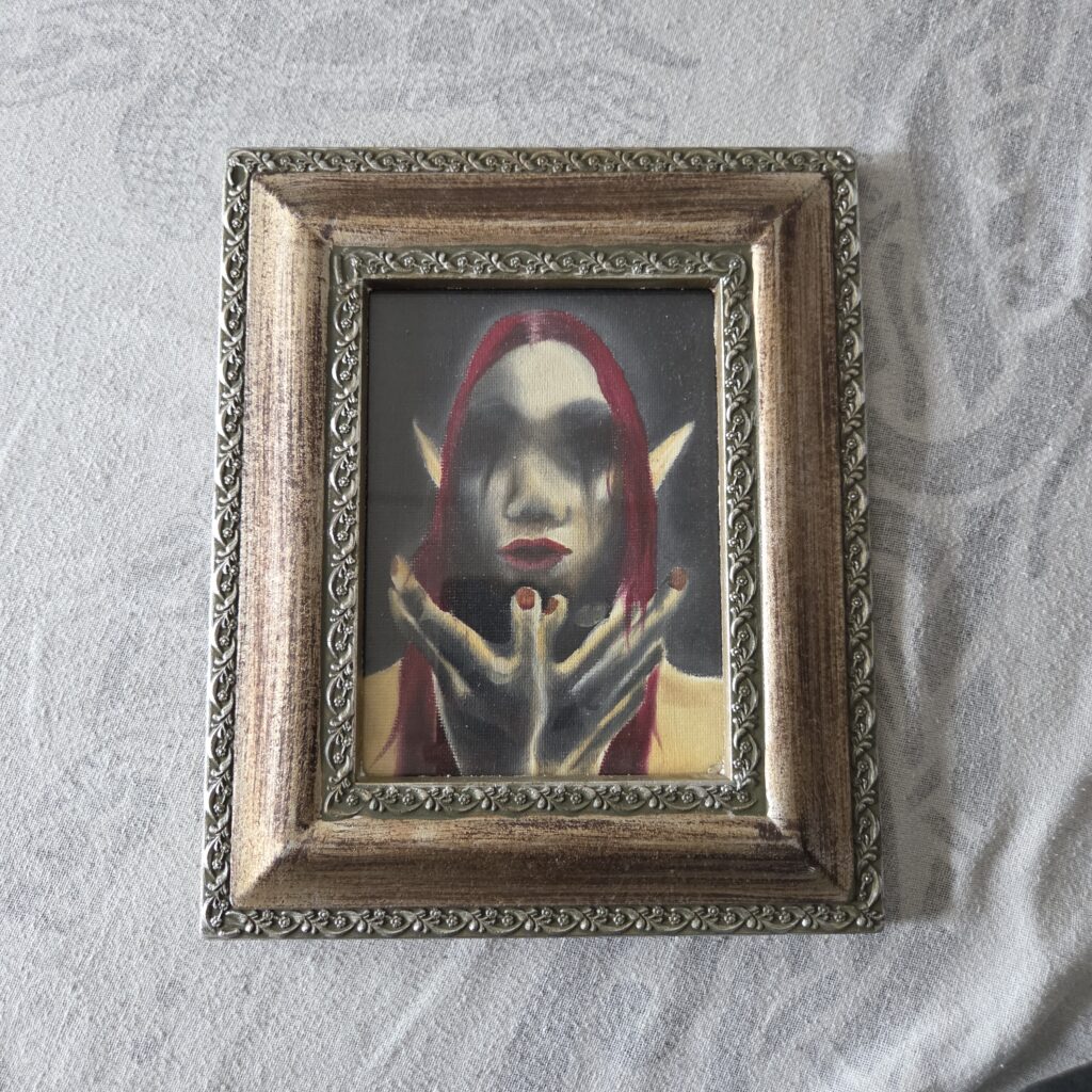 Dark elf, Oil painting